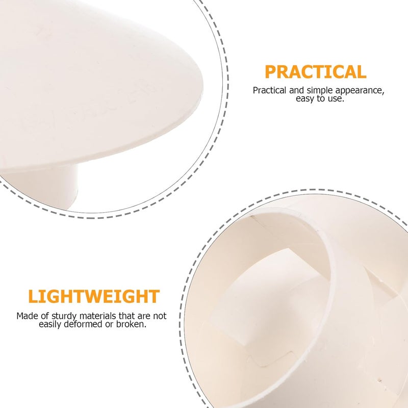 Uonlytech Rainproof Chimney Cap 5.9X5.9 Inch PVC Smokestack Funnel Protector Cover for Outdoor Weather Protection Against Rain Snow Wind - Image 3